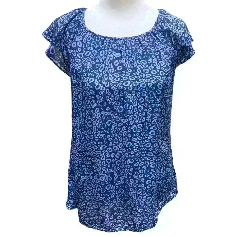 Banana Republic Women’s Silk Front Pleated and Open Back Blouse